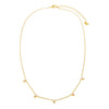  CZ X Pearl Dangling Necklace - Adina Eden's Jewels