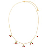  Colored Multi Cherry Dangling Necklace - Adina Eden's Jewels