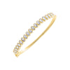 Gold Colored Oval CZ Bezel Tennis Bangle - Adina Eden's Jewels