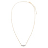  Lab Grown Diamond Emerald Cut Curved Bar Necklace 14K - Adina Eden's Jewels