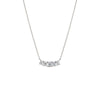 14K White Gold Lab Grown Diamond Emerald Cut Curved Bar Necklace 14K - Adina Eden's Jewels