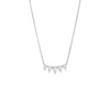 14K White Gold Lab Grown Diamond Pear Cut Curved Bar Necklace 14K - Adina Eden's Jewels