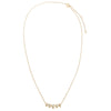  Lab Grown Diamond Pear Bezel Curved Bar Necklace 14K - Adina Eden's Jewels