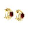 Ruby Red Pave Colored Stone Open Hoop Earring - Adina Eden's Jewels