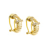 Gold Pave Accented Wide Open Hoop Earring - Adina Eden's Jewels