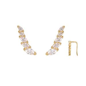  CZ Multi Marquise Ear Climber - Adina Eden's Jewels