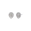 14K White Gold Diamond Pave Pear Stud Earring 14K - Adina Eden's Jewels