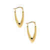  Solid Thin Graduated Hoop Earring 14K - Adina Eden's Jewels