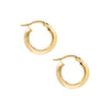  Solid Rounded Hollow Hoop Earring 14K - Adina Eden's Jewels