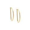 14K Gold Solid Geometric Shape Hoop Earring 14K - Adina Eden's Jewels