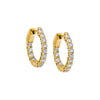 14K Gold Diamond Inside & Out Hoop Earring 14K - Adina Eden's Jewels