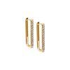  Diamond Pave U Shape Huggie Earring 14K - Adina Eden's Jewels