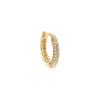 Diamond Pave Rounded Huggie Earring 14K