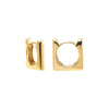 Solid Square Huggie Earring 14K