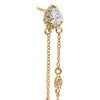 Diamond Teardrops Double Drop Chain Stud Earring 14K - Adina Eden's Jewels