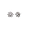 Silver Pave CZ Flower Stud Earring - Adina Eden's Jewels