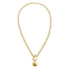  Dangling Ball Toggle Cuban Chain Necklace - Adina Eden's Jewels