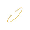  Graduated CZ Bezel Open Claw Bangle Bracelet - Adina Eden's Jewels