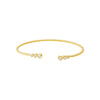 Gold Graduated CZ Bezel Open Claw Bangle Bracelet - Adina Eden's Jewels