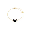 Onyx Pave Outline Colored Stone Butterfly Bracelet - Adina Eden's Jewels