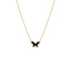 Onyx Pave Colored Stone Butterfly Necklace - Adina Eden's Jewels