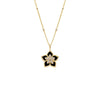 Onyx Fancy Pave Colored Stone Flower Necklace - Adina Eden's Jewels