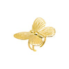 Gold Solid Ridged Butterfly Statement Ring - Adina Eden's Jewels