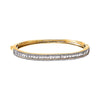  Pave X Baguette Tennis Bangle Bracelet - Adina Eden's Jewels