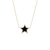 Onyx Pave Outline Colored Stone Star Necklace - Adina Eden's Jewels