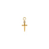 14K Gold Mini CZ Dagger Charm 14K - Adina Eden's Jewels