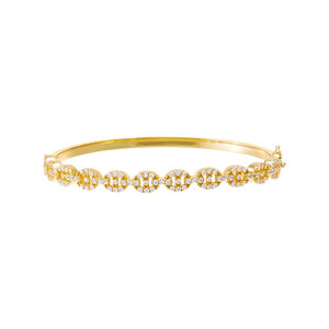 Gold Pave Mariner Bangle - Adina Eden's Jewels