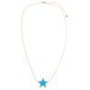  Pave Outline Colored Stone Star Necklace - Adina Eden's Jewels