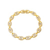 Gold Fancy Pave Mariner Link Bracelet - Adina Eden's Jewels