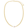  Pearl Pendant Cuban Chain Necklace - Adina Eden's Jewels