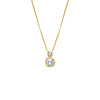 Gold Double Graduated CZ Bezel Pendant Necklace - Adina Eden's Jewels