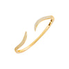 Gold Pave Wave Claw Bangle Bracelet - Adina Eden's Jewels