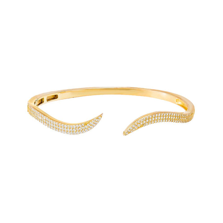  Pave Wave Claw Bangle Bracelet - Adina Eden's Jewels