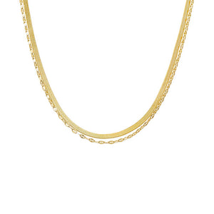 Two In One Dainty Double Chain Necklace