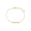 Gold Solid/Pave Diamond Shape Bar Bracelet - Adina Eden's Jewels