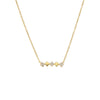 Gold Solid/Pave Diamond Shape Bar Necklace - Adina Eden's Jewels