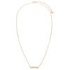  Solid/Pave Diamond Shape Bar Necklace - Adina Eden's Jewels