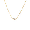 Gold Double CZ Baguette Bezel Pendant Necklace - Adina Eden's Jewels