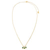  Colored CZ Triple Bezel Shaker Charm Necklace - Adina Eden's Jewels