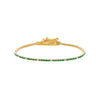 Emerald Green Colored CZ Accented Tennis Bracelet - Adina Eden's Jewels