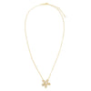  Pave X Baguette Fancy Flower Pendant Necklace - Adina Eden's Jewels