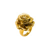 Gold Rose Flower Statement Ring - Adina Eden's Jewels