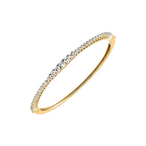 Gold CZ Graduated Tennis Bangle Bracelet - Adina Eden's Jewels