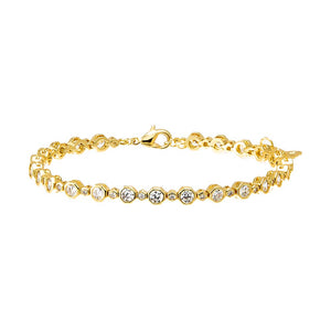 Gold CZ Bezel Multi Graduated Tennis Bracelet - Adina Eden's Jewels