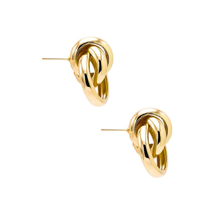  Twister Looped Dangling Drop Stud Earring - Adina Eden's Jewels