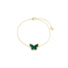 Malachite Pave Outline Colored Stone Butterfly Bracelet - Adina Eden's Jewels